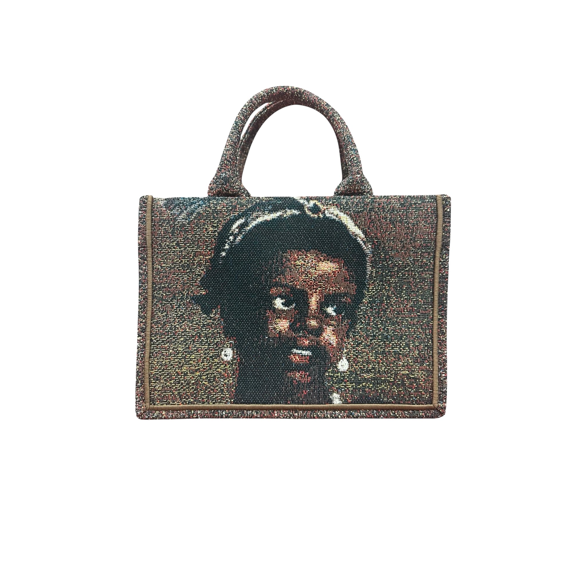 BUST OF A WOMAN WITH A PEARL NECKLACE PURSE