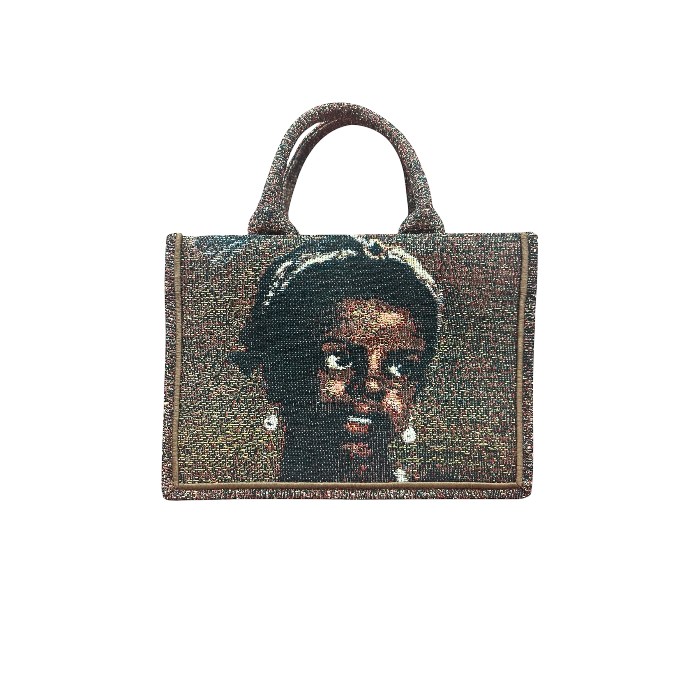 BUST OF A WOMAN WITH A PEARL NECKLACE PURSE